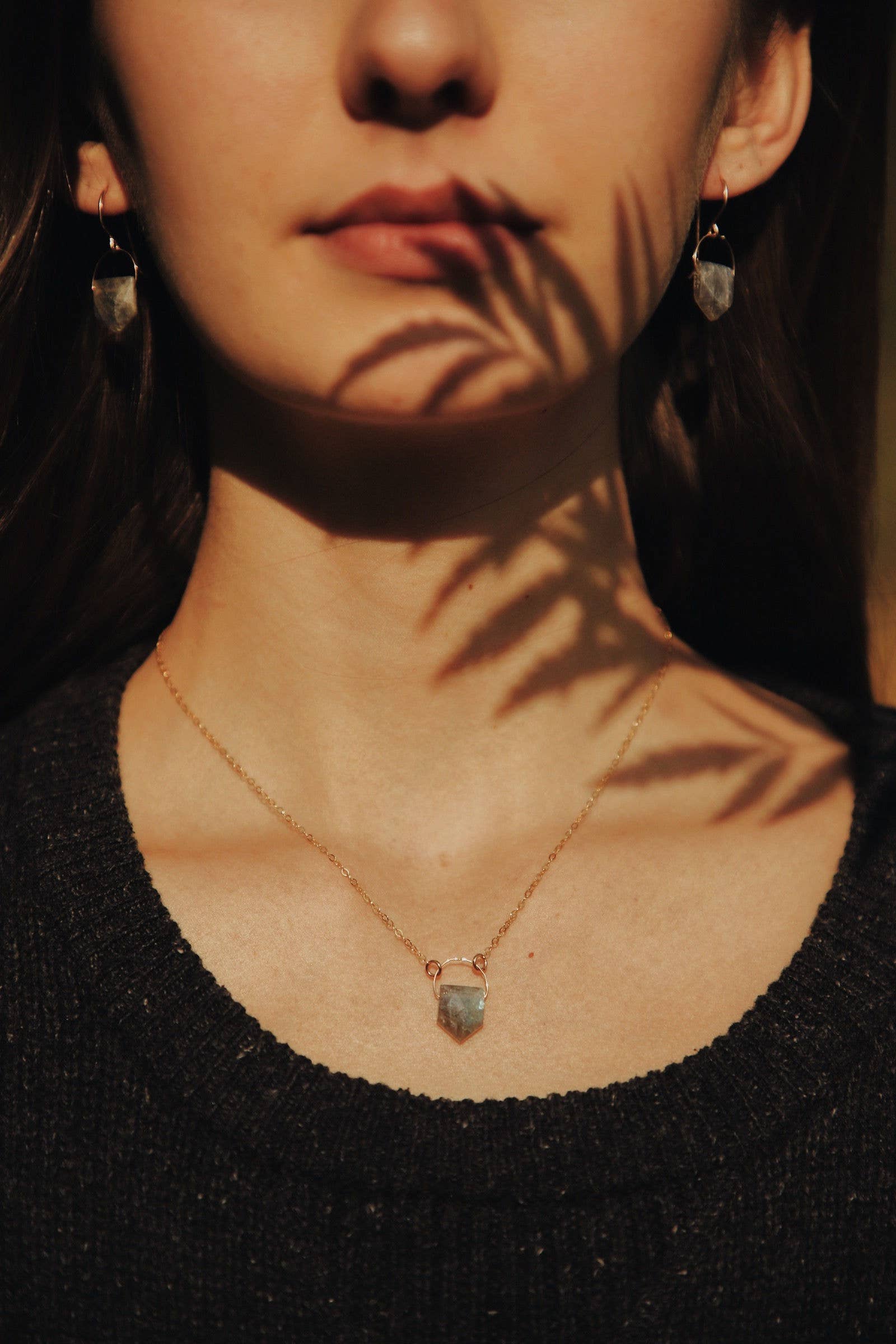 Laura J Designs - Wholesale Pendant/Charm Necklace - Labradorite Dagger Necklace4