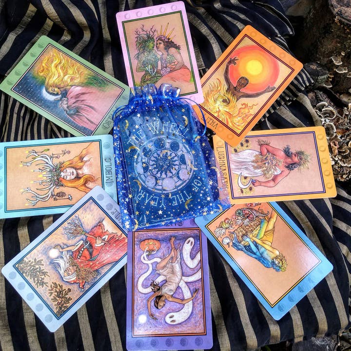 Daring Hare - Wholesale Tarot Cards - Deck of 8 Wiccan Sabbat Art Cards