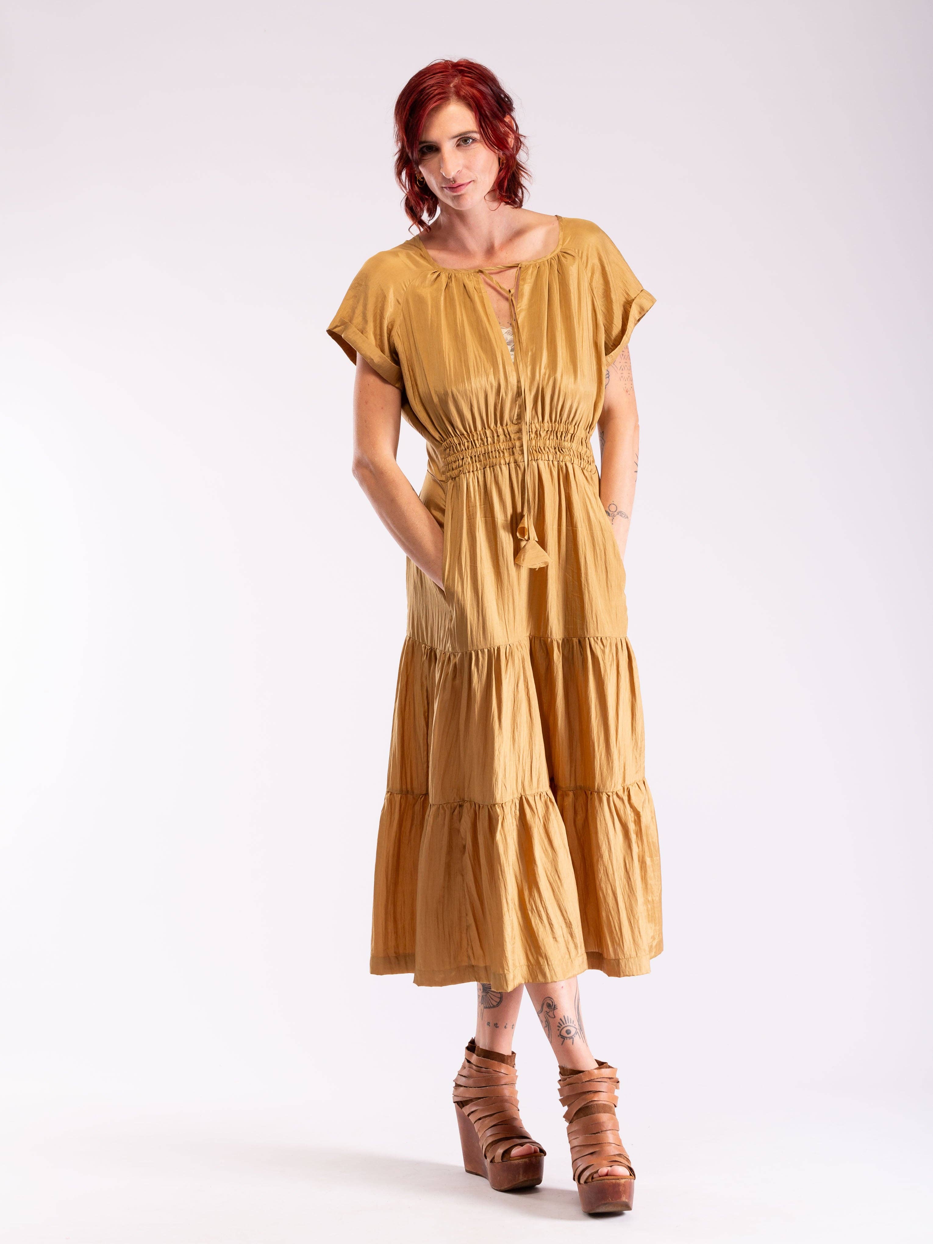 TABOO FASHION - Wholesale Dress – Women's - Amber pure silk dress5