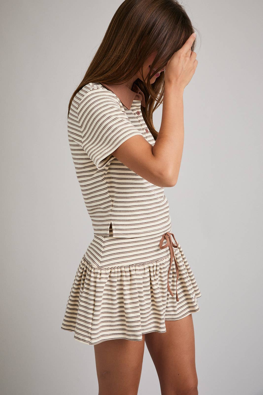 STRIPE COLLAR TOP for wholesale on Faire3