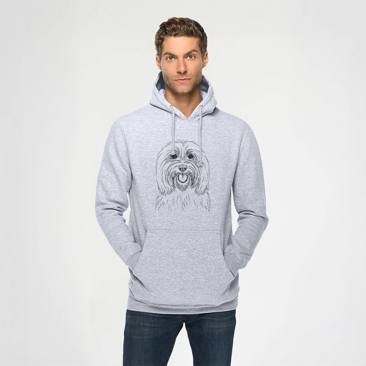 Inkopious - Wholesale Hoodie - Unisex - Claude the Coton de Tulear- Heavyweight Fleece Hoodie4