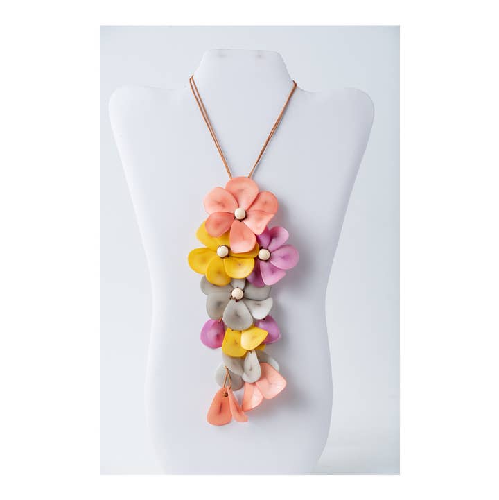 TaguArtsy - Wholesale Pendant/Charm Necklace - Holly Pendant Flower Tagua Necklace12