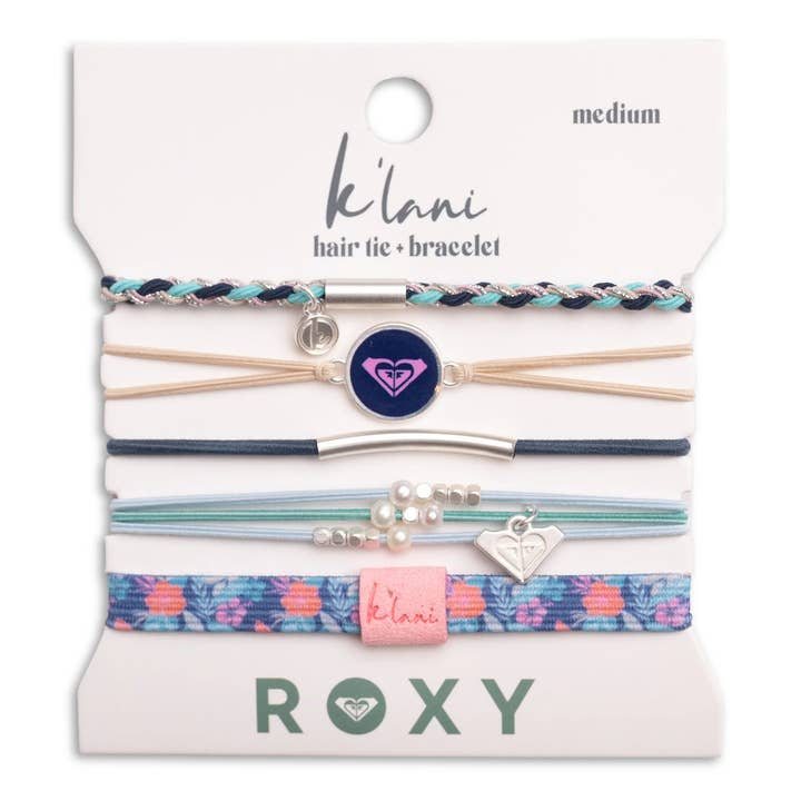 K'lani x Roxy Ocean Bloom - Hair Tie Bracelet for wholesale by K'lani hair tie bracelets