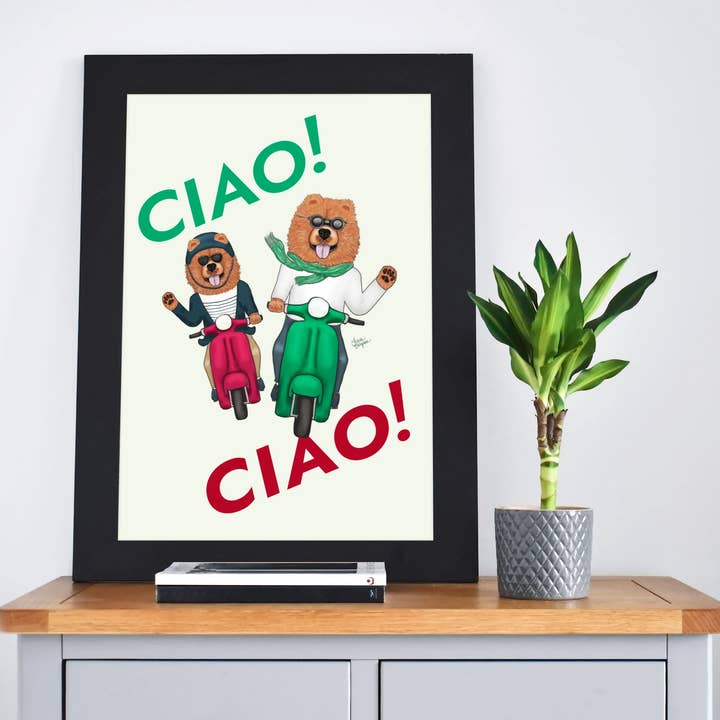 Laura Bergsma Studio - Vendita all'ingrosso Stampa artistica - Stampa artistica Chow Chow Dog, Ciao! Ciao!7