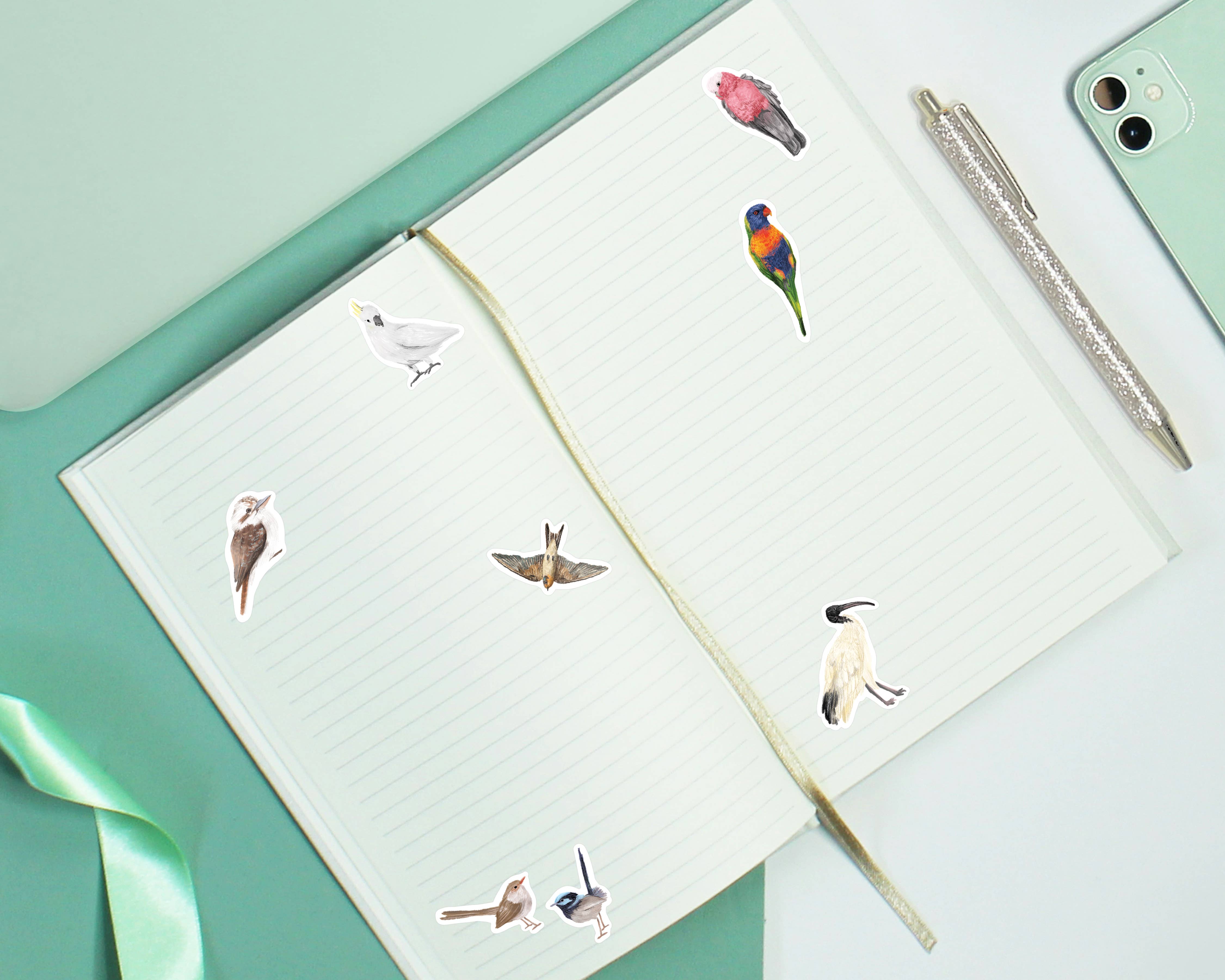 Kayla Reay Design - Venta al por mayor Pegatina - Hoja de pegatinas de vinilo de aves australianas comunes del jardín2