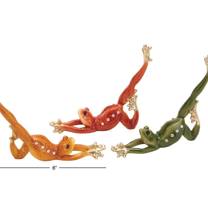 Import Corner – wholesale Sculpture – A-69384: POLYSTONE FROG 3 ASSORTED 7"H, 6"W2