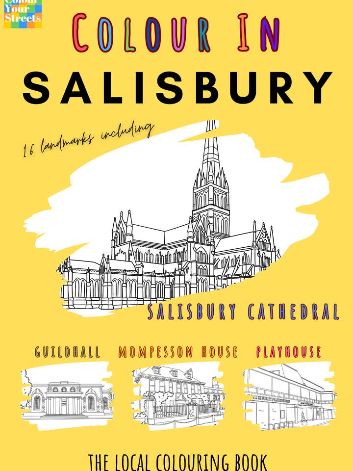 Salisbury Colouring Book (A4) for wholesale by Colour Your Streets