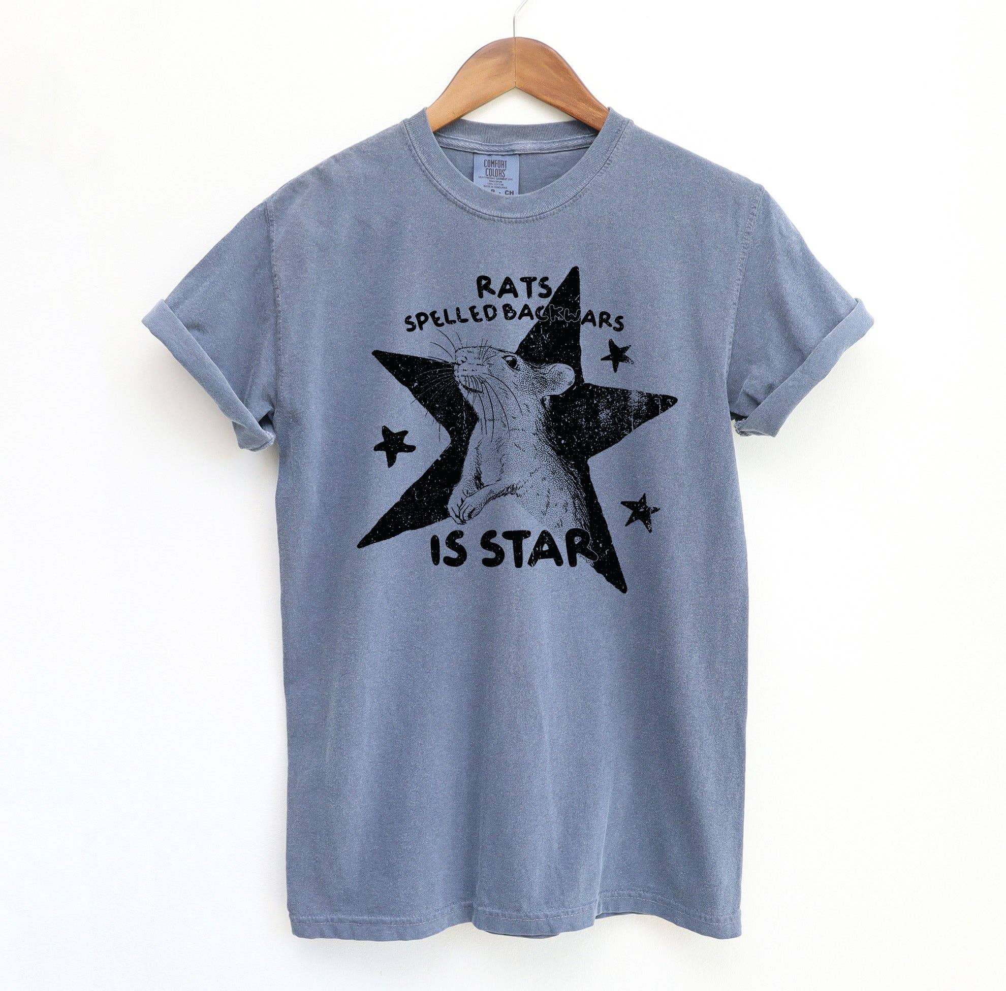 Blue Giraffe Inc - Wholesale Screen Printed T-Shirt - Women's - Rats Spelled Backwards is Star T-Shirt4
