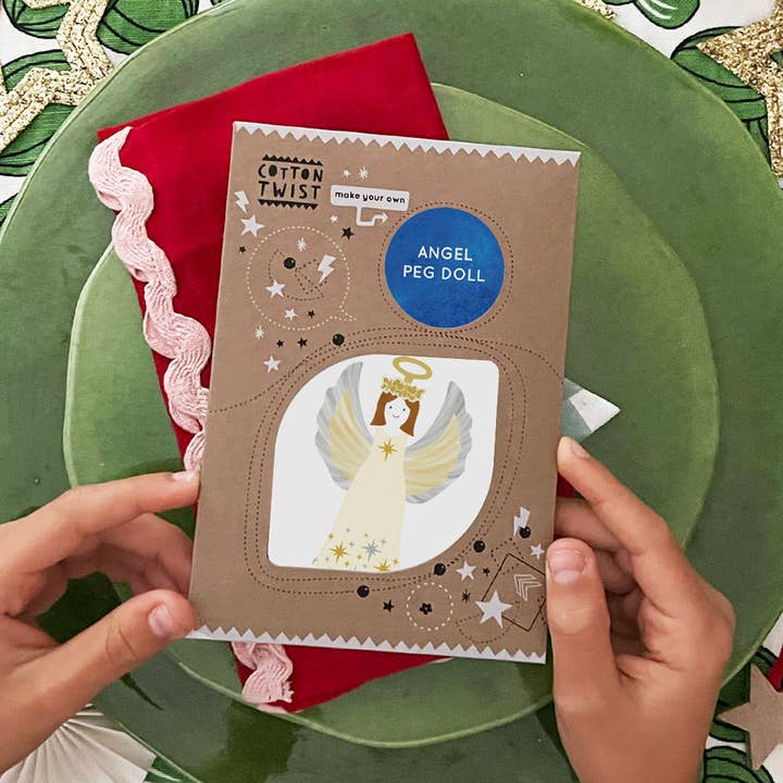 Cotton Twist - Wholesale DIY Craft Kit - Kids - Make Your Own Angel Peg Doll