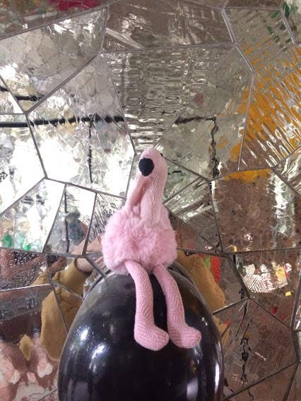 Best Years Ltd – wholesale Handheld rattle – Baby – Knitted, Plush and Tweed Pink Flamingo Baby Rattle1