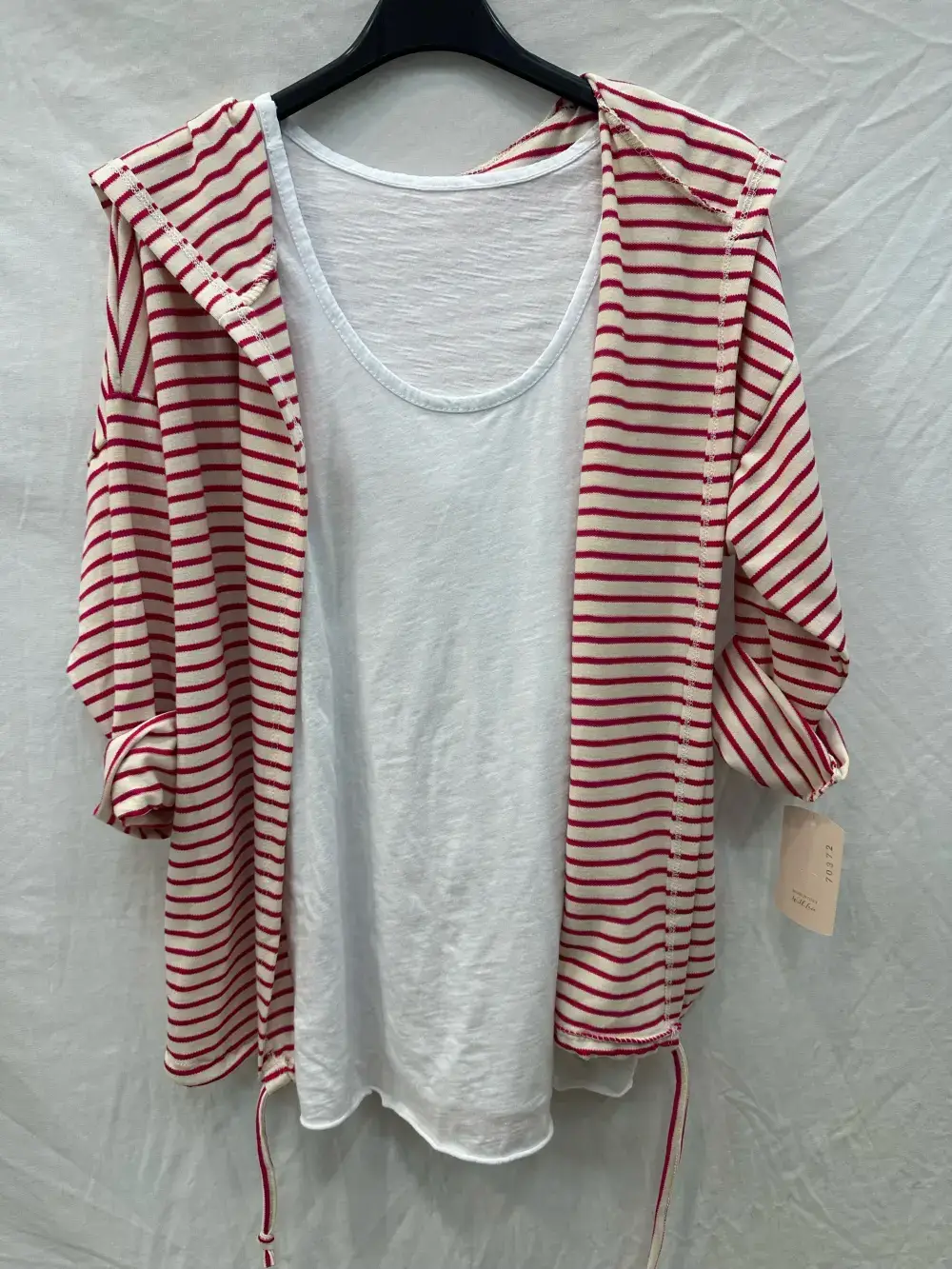 Mimi & Gogo – wholesale Väst - Dam – Randig twinset-väst @70372_TwinsetGiletR6