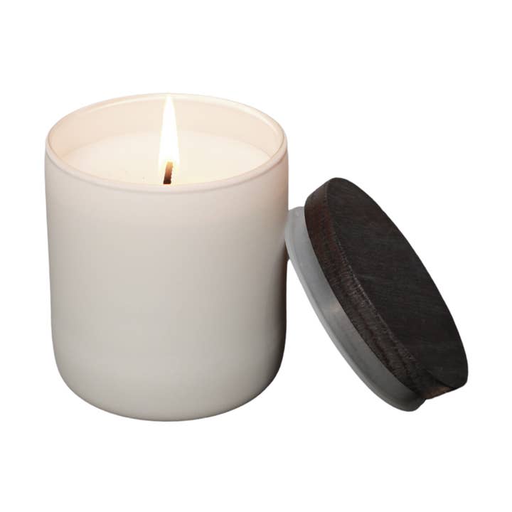 Velas de Soja de Lujo | Personalizadas en Blanco 8 oz. | Tapa Negra para venta al por mayor de The Rustic House