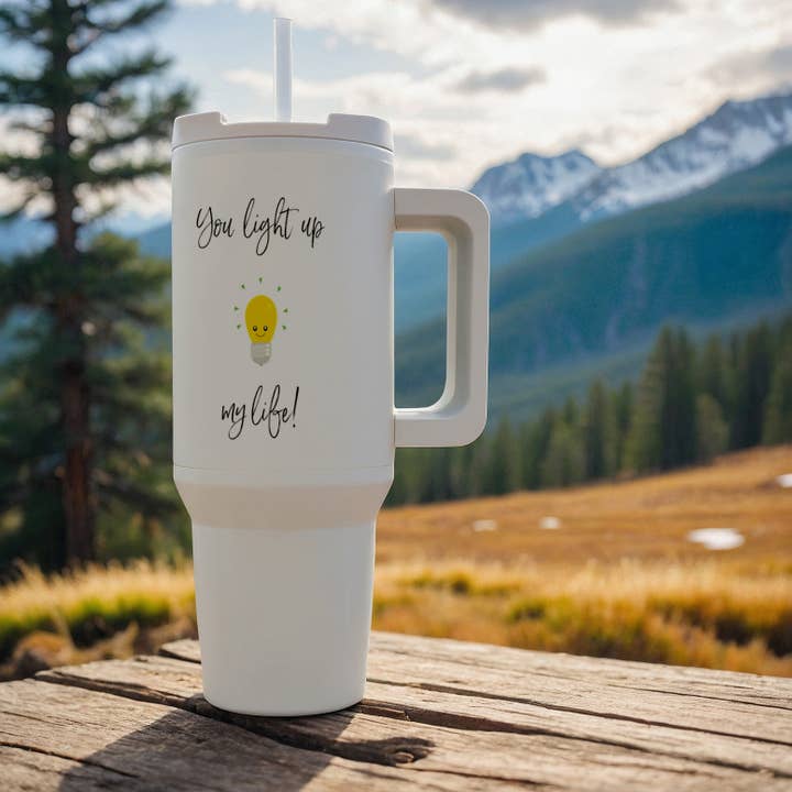 3dRose - Wholesale Insulated mug/tumbler - 3dRose, Image of You Light Up My Life, Tumbler8