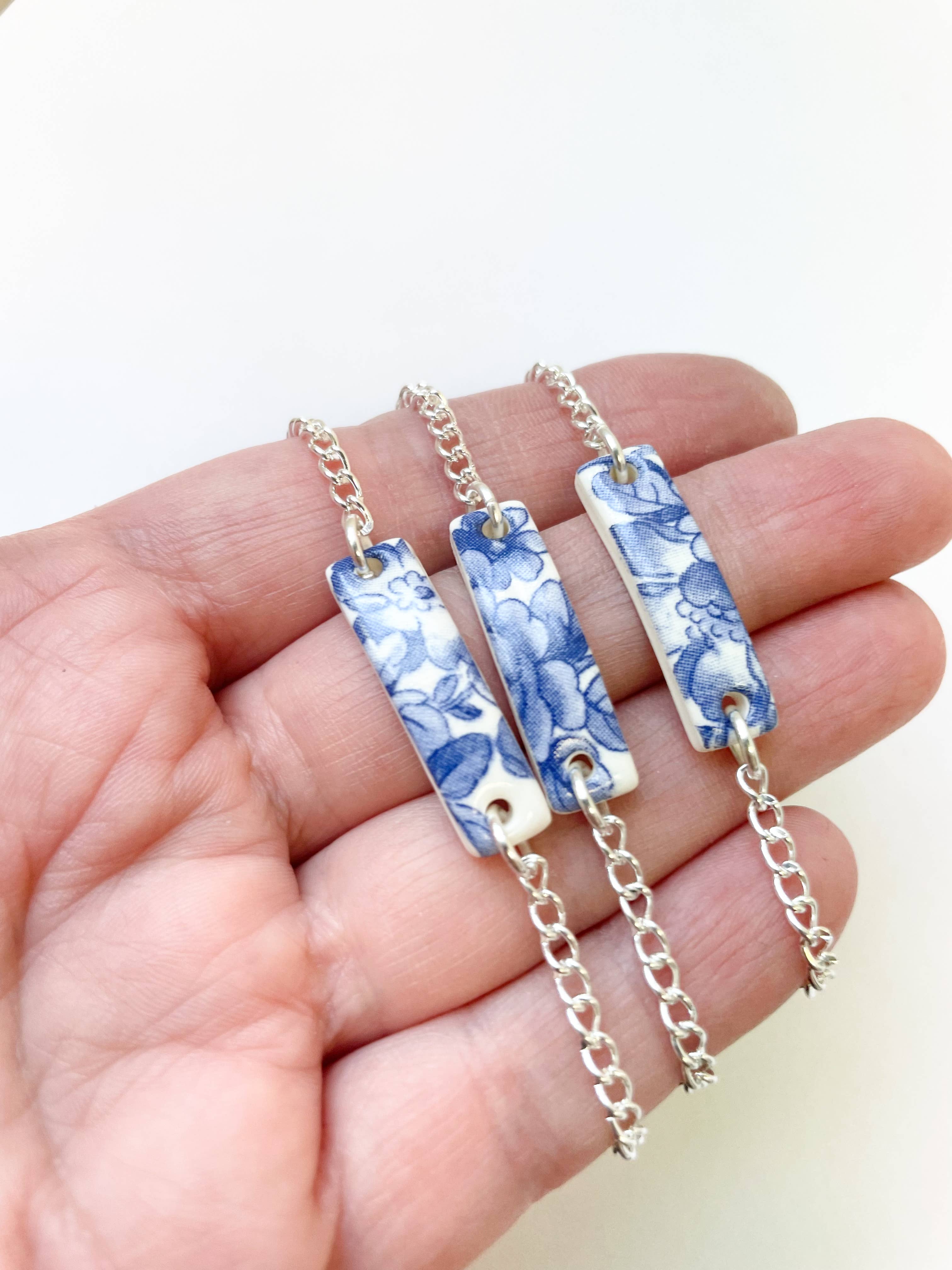 Clay Blanca – Großhandel Armband mit Charms/Anhängern – Blaue China Rechteck-Armbänder (Optionen)5