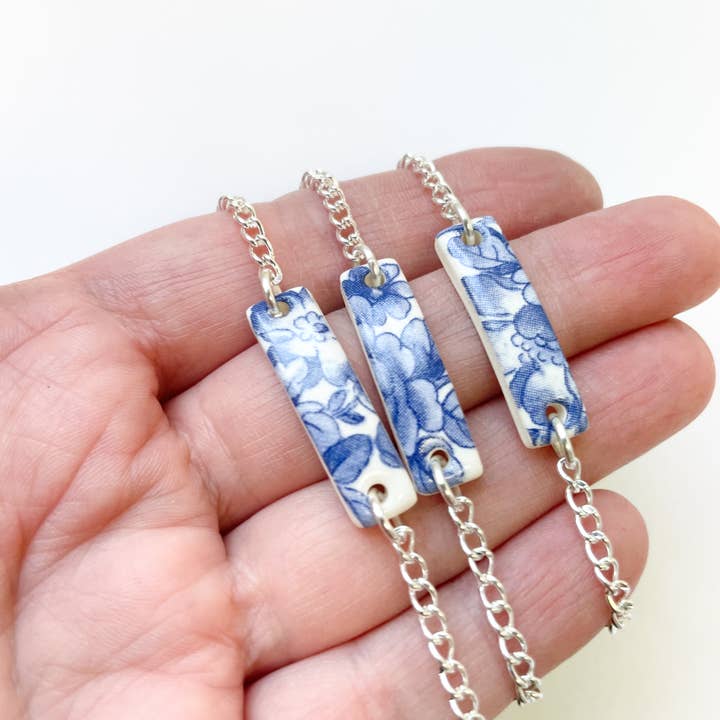 Clay Blanca - Wholesale Charm/Dangle Bracelet - Blue China Rectangle Bracelets (Options)5