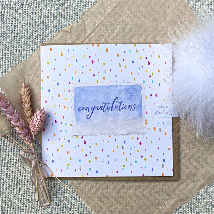 Confetti - Congratulations for wholesale by Drawn by Rachael