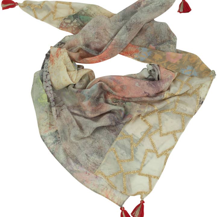 Grand foulard pareo XXL en modal à motifs pour la vente par Shirin Sehan