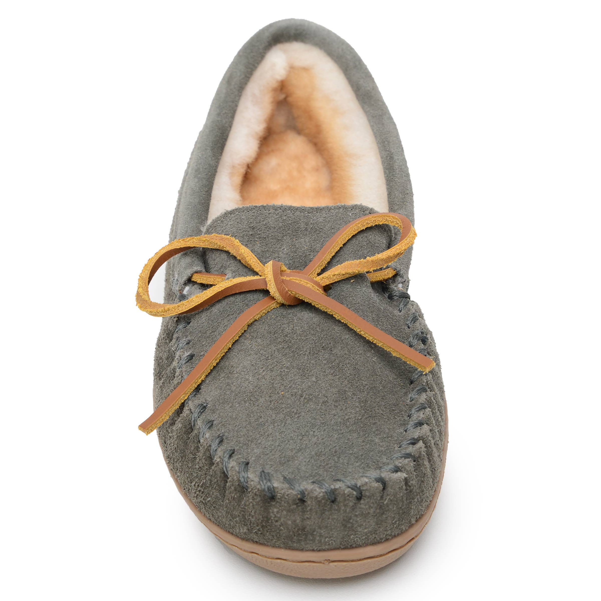 Minnetonka - Wholesale Slippers - Women's - Women's Suede Cozy Sheepskin Lined Hardsole Slippers5