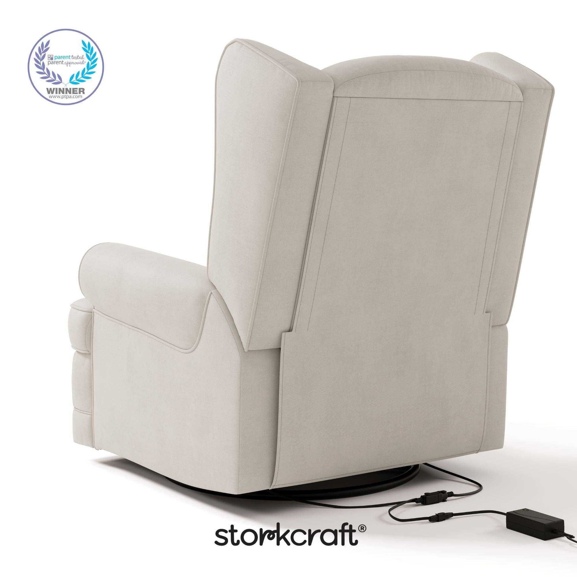 Storkcraft - Wholesale Chair - Kids - Storkcraft® Serenity Wingback Upholstered Recliner Glider17