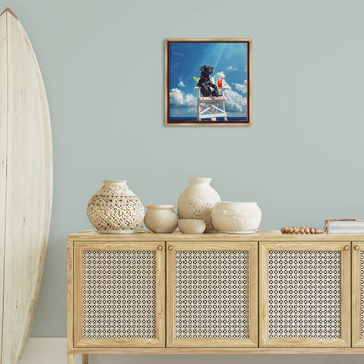 Stupell Industries - Wholesale Wall Decor - Kids & Baby - Guard Dog Lifeguard Floater Framed Art Fall8