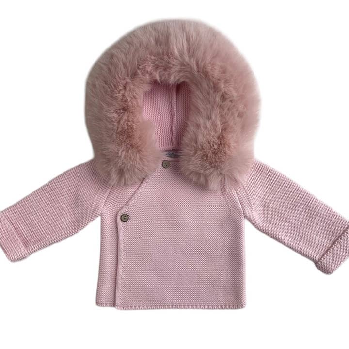 A Soft Idea - Wholesale Jacket - Baby - 1631 - Knit Jacket with Removable Faux Fur9