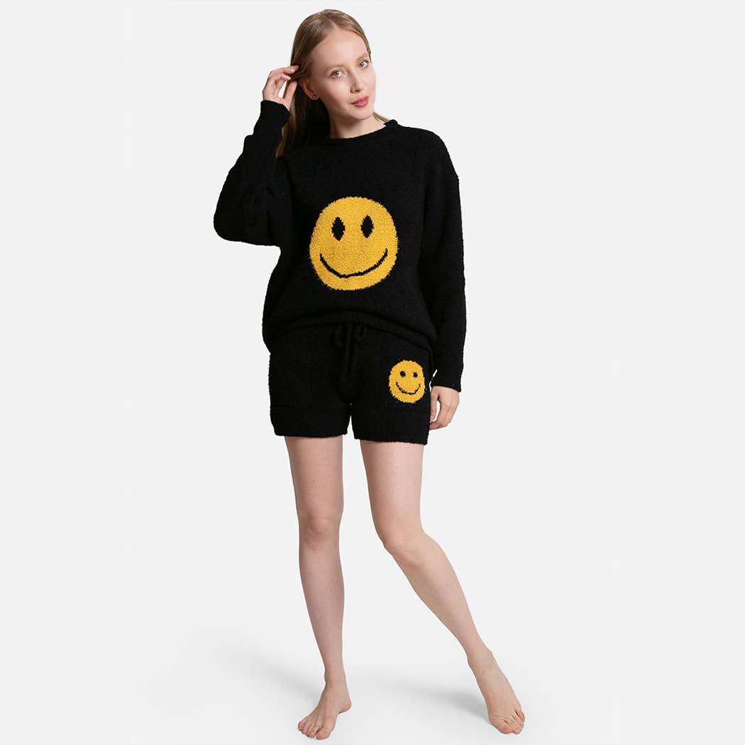 Fashion City – wholesale Sweatshirt – Women's – Happy Face Luxury Soft Lounge Pullover Sweater1