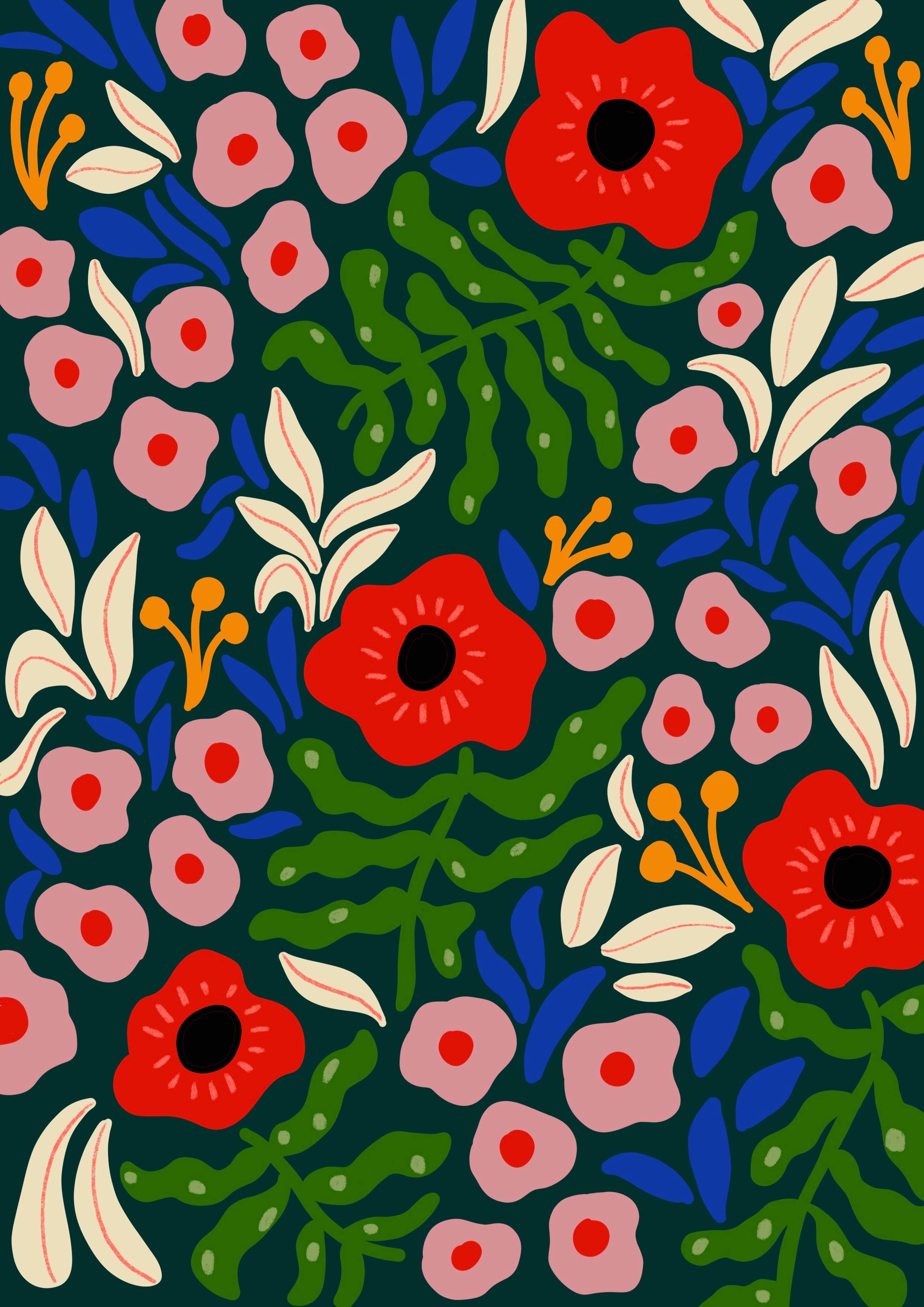 Teresa Rego - Vente Affiche d'art - Tirage d’art Green Poppies