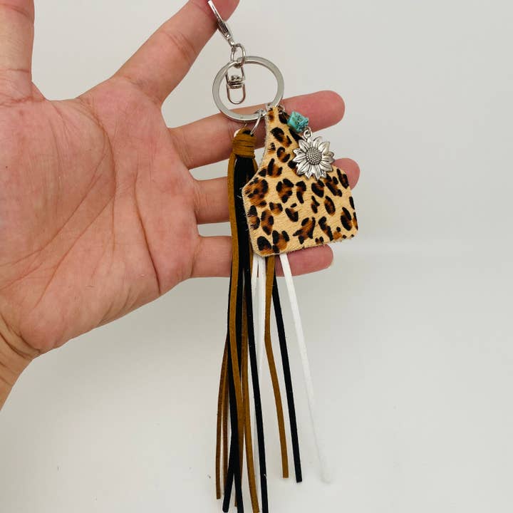 Mio Queena - Wholesale Keychain - Women's - Western Style Geometric Cowhide Keychain