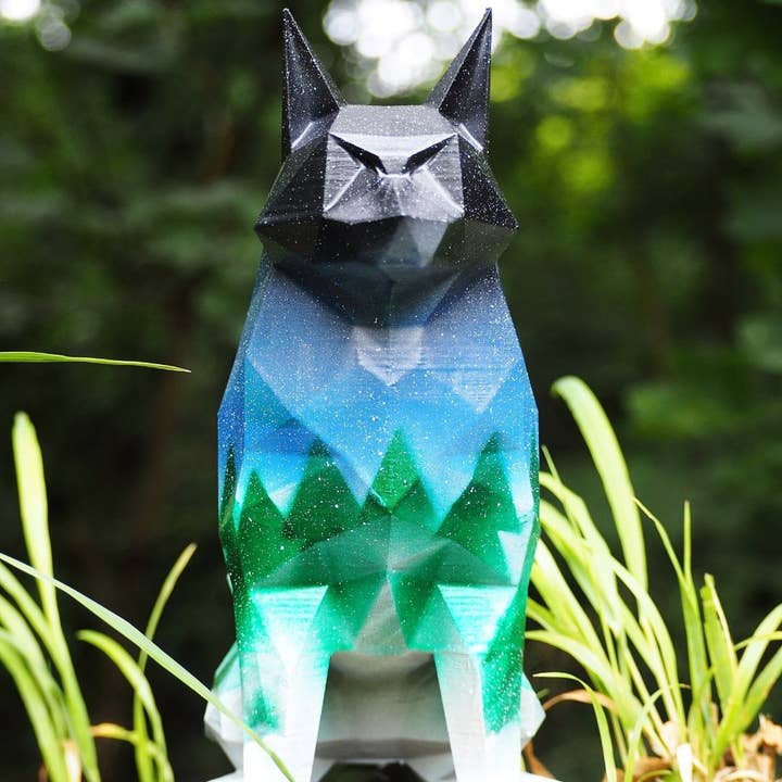 Geometric Wolf Sculpture for wholesale by Marokka Design