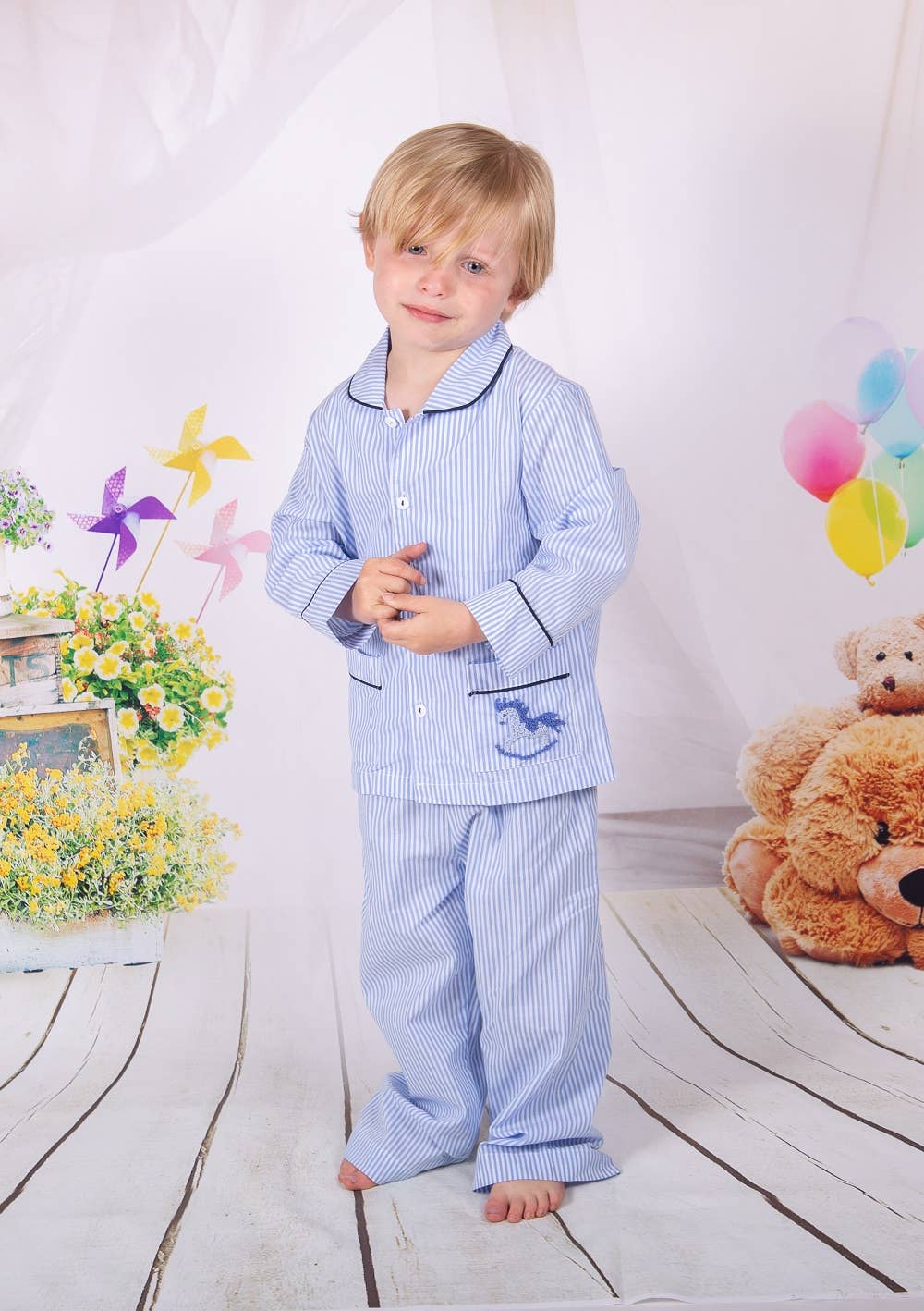 BEAU KiD – wholesale Sleepwear set – Kids – Rocking Horse PJ Blue