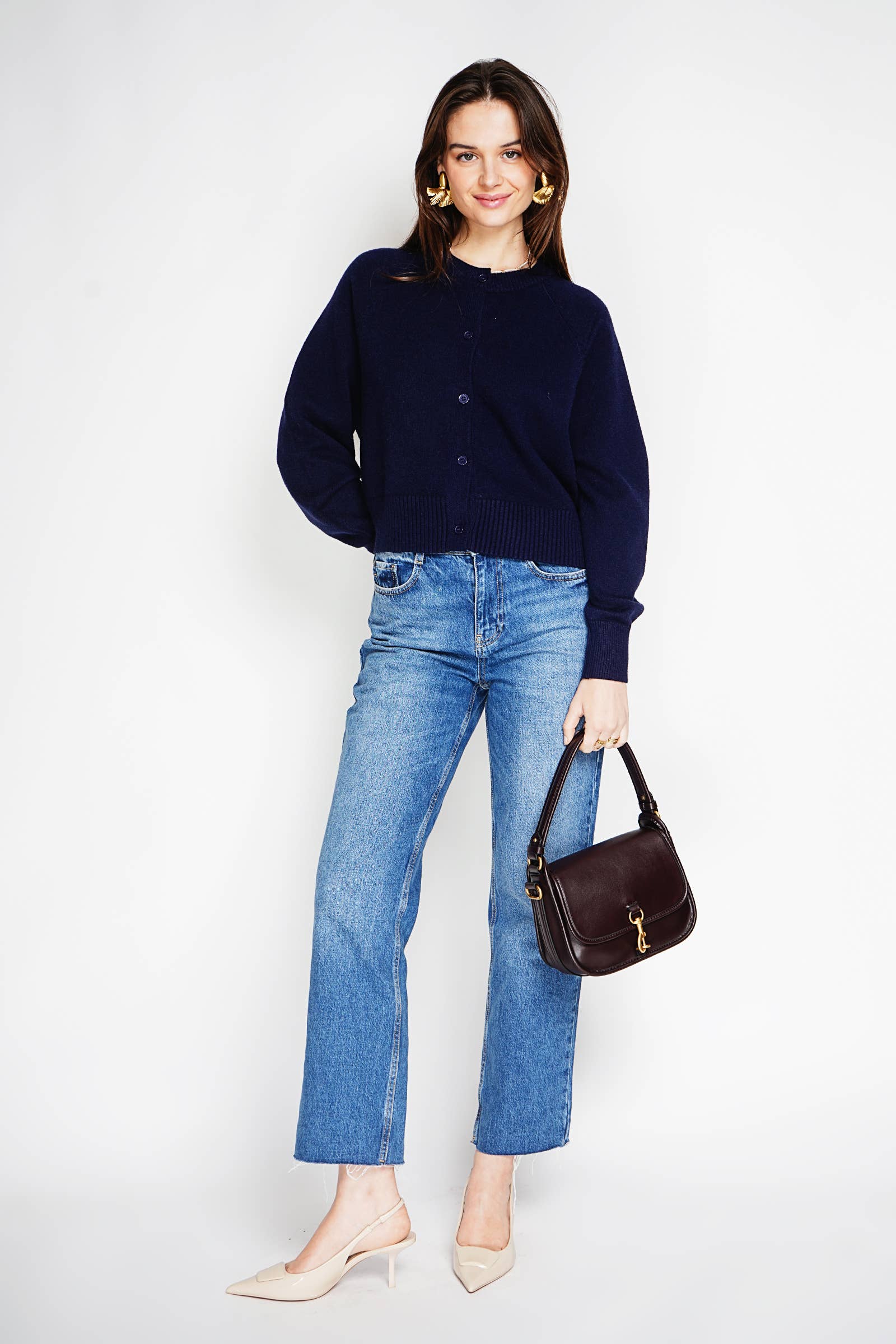 NOELINE – Großhandel Strickjacke – Damen – Basic-Strickjacke 260392