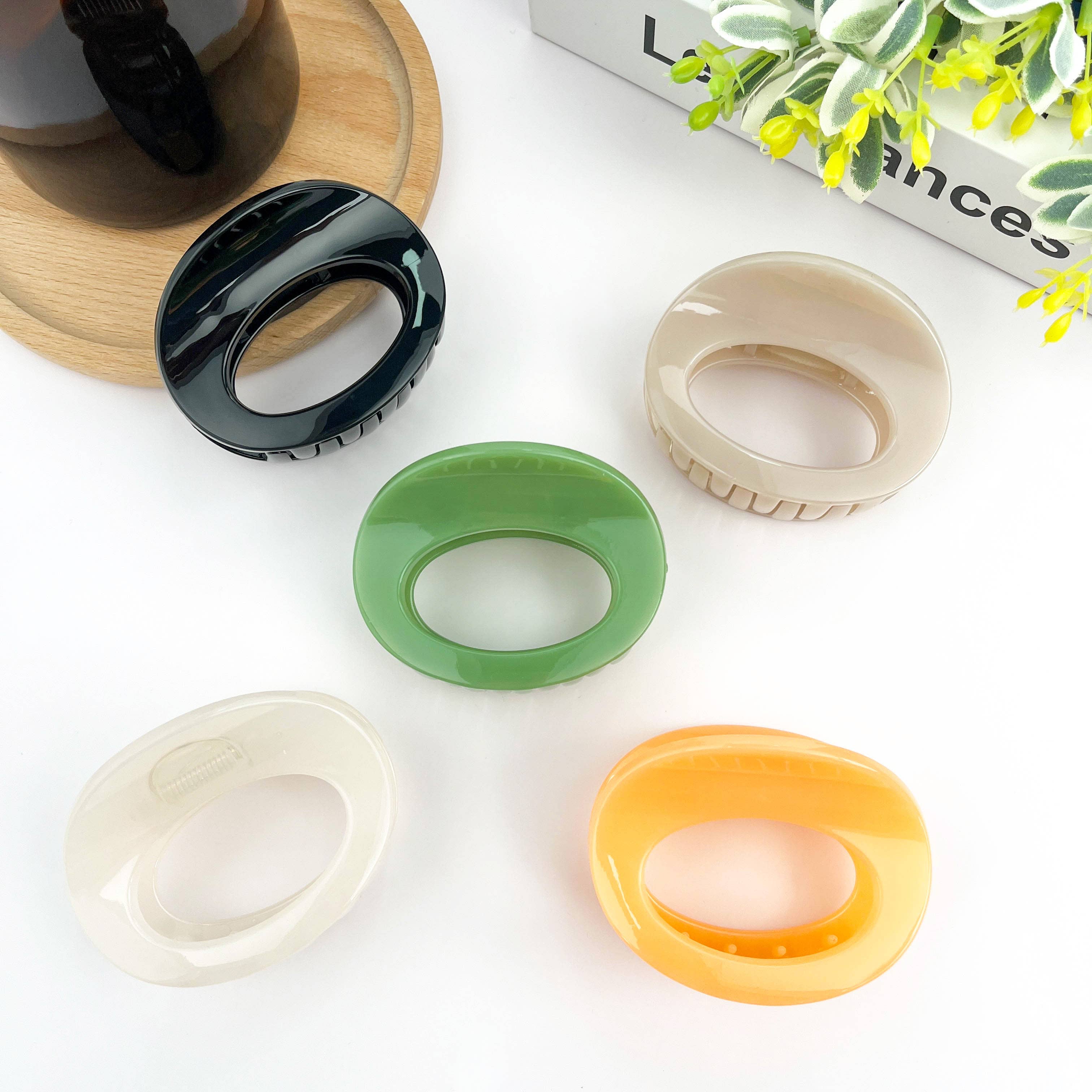 TheDivaSoap - Wholesale Hair Clip - Women's - Thickened Oval Hair Clip,Classic Hair Claw Clips5