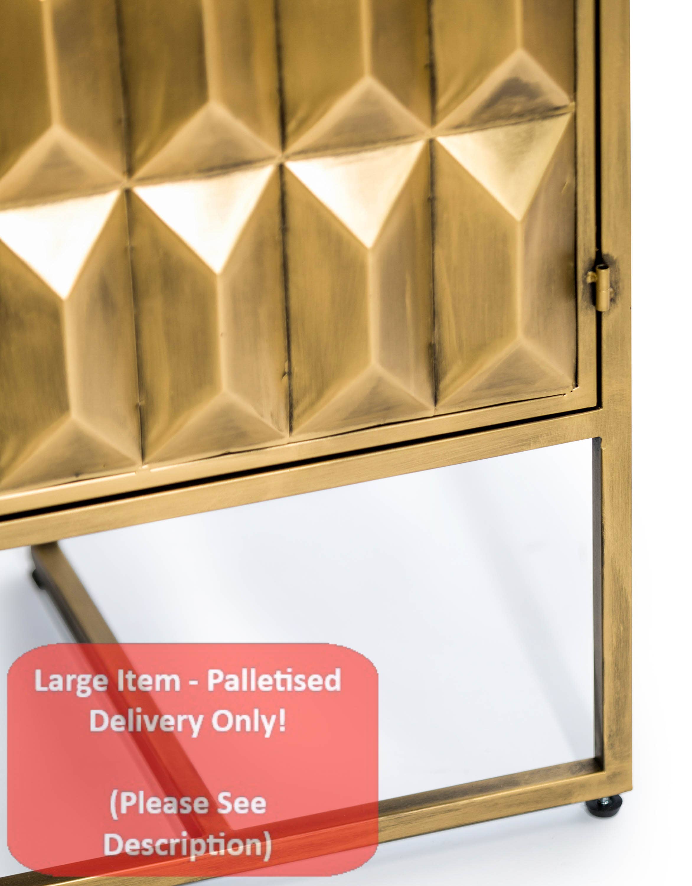 McGowan & Rutherford Ltd - Wholesale Sideboard - Industrial Gold "Fitzgerald" 3 Door Large Metal Sideboard3