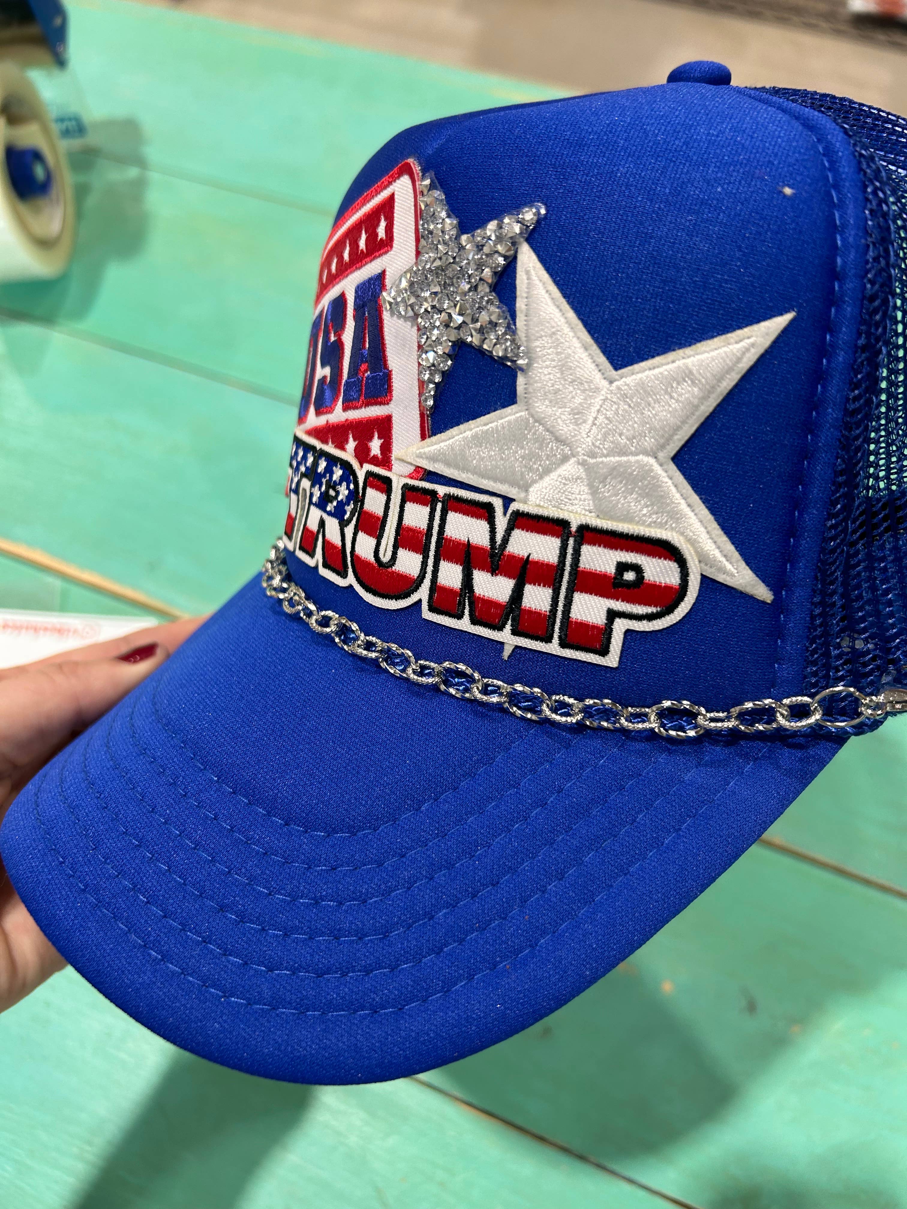 Vibes Hat Company - Wholesale Trucker Hat - Women's - Trump USA Trucker Hat | 4th Of July Hats | USA | Hats6