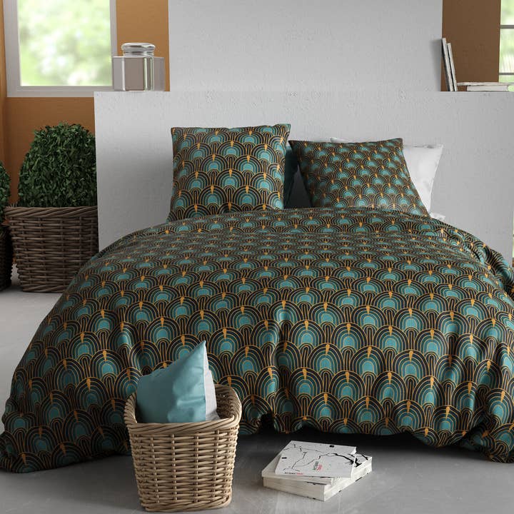 Parure Housse De Couette 3pcs 100% Coton 57fils Urbanik pour la vente par Atelier Du Coton