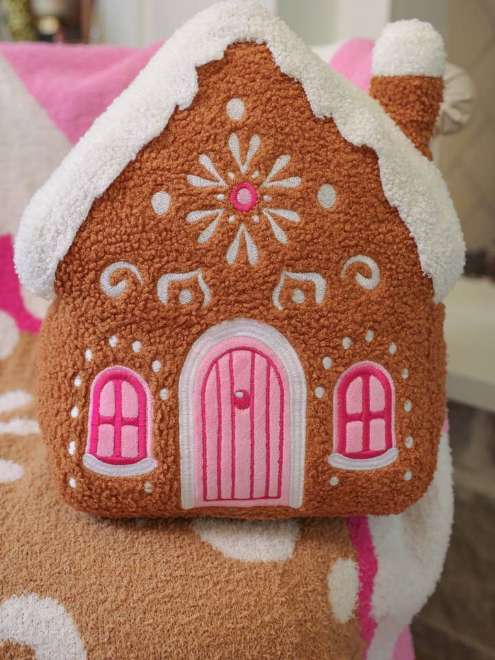 **2ND CUT**Gingerbread House Pillow for wholesale by Jess Lea