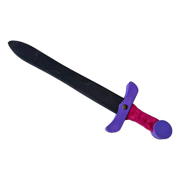 KALID MEDIEVAL - Wholesale Costume - Kids - SWORD SOFTIK PINK + UNICORN POUCH - ST705F1