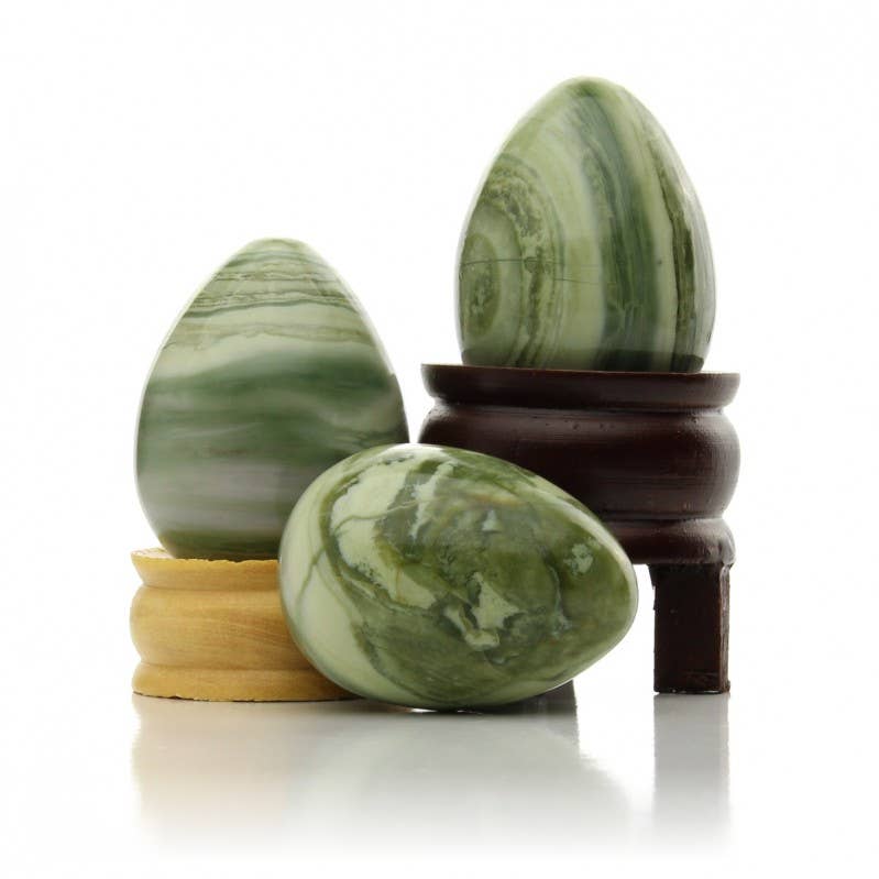 UniArt - Wholesale Decorative Tabletop Object - Decorative Serpentine Eggs0