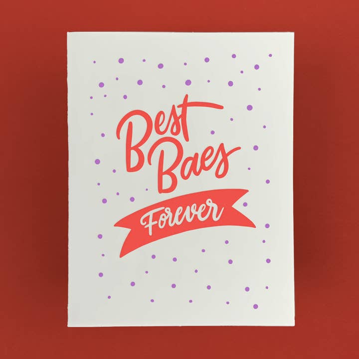 Beste Baes Voor Altijd | Letterpress Galentine's Kaart voor wholesale door Friendly Fire Paper