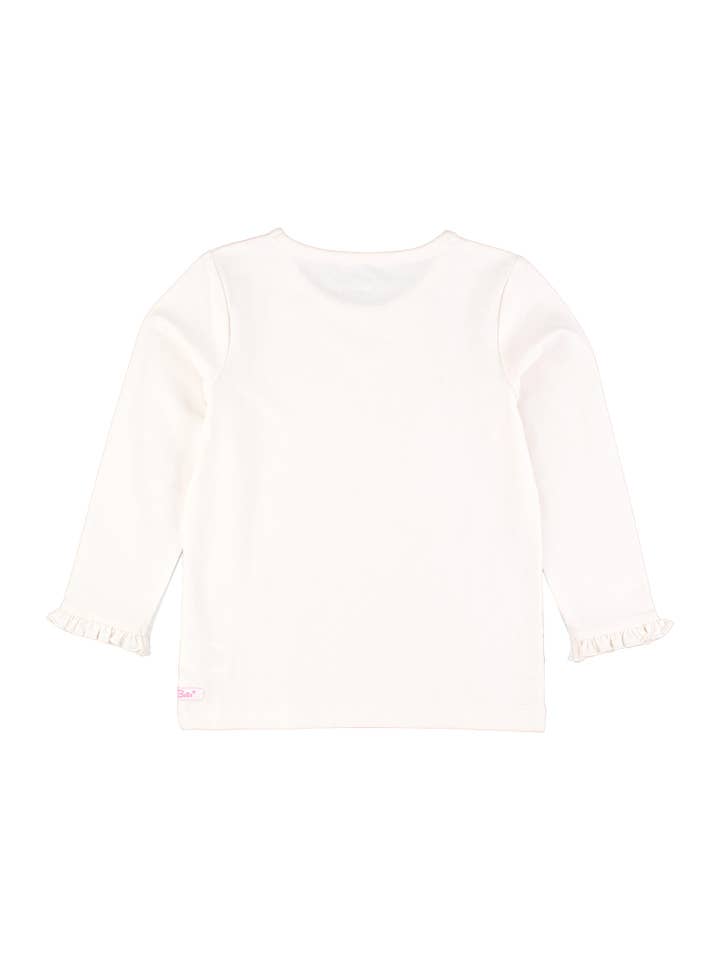 Off White Girls Ivory Knit Long Sleeve Ruffle Sleeve Top for wholesale on Faire1