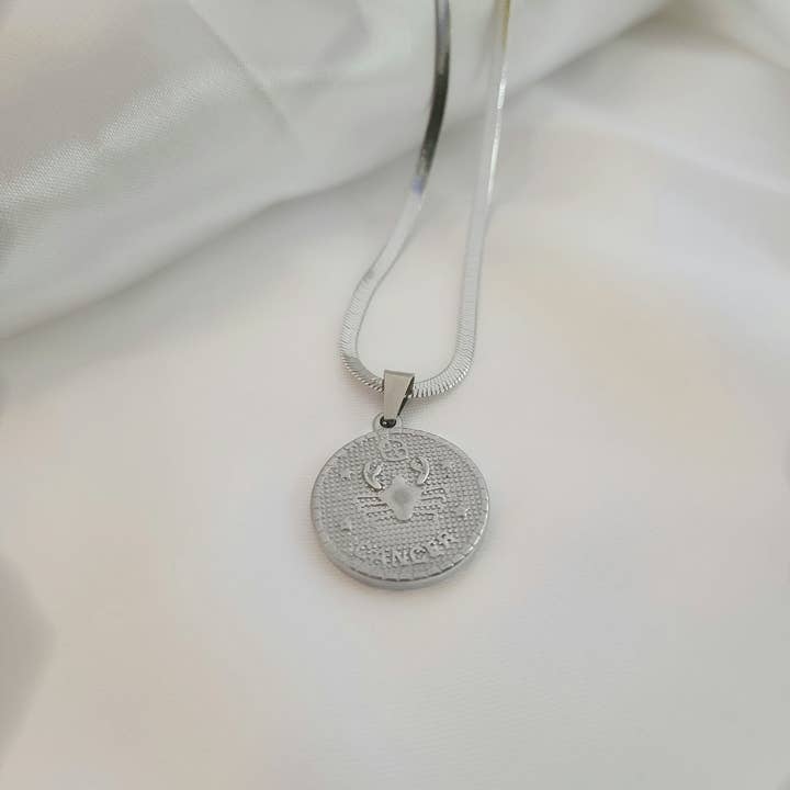 Cancer Zodiac Coin Necklace for wholesale by The Casson Collection