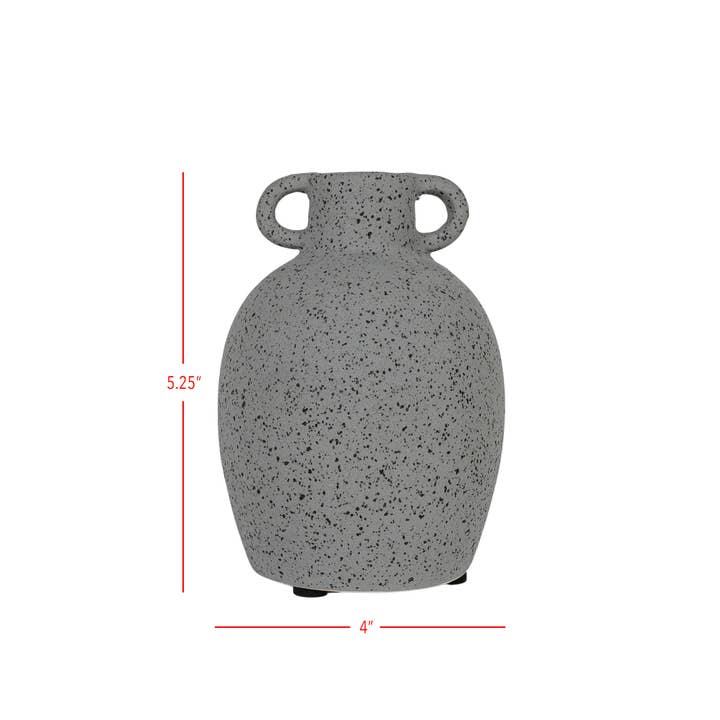 Foreside Home & Garden - Wholesale Vase - SALE - Shaw Textured Black Ceramic Vase