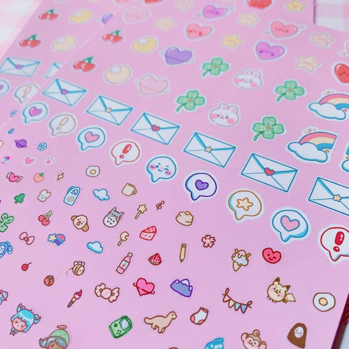 Plus de 100 mini-autocollants décoratifs, planificateur de journal mignon pour la vente par Citrine Note