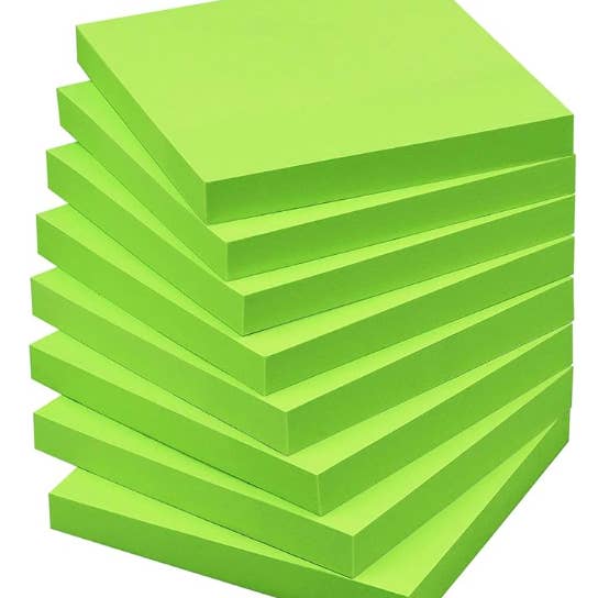 Lot de 16 notes à poster vertes pour la vente par Wittbizz Snacks