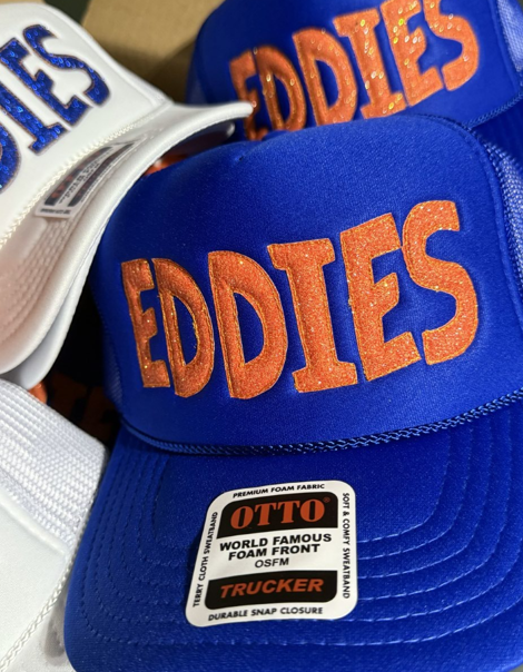 Hillside Threads Wholesale - Wholesale Trucker Hat - Women's - Sideline Sparkle Glittery Embroidered Trucker Hat- Customize8