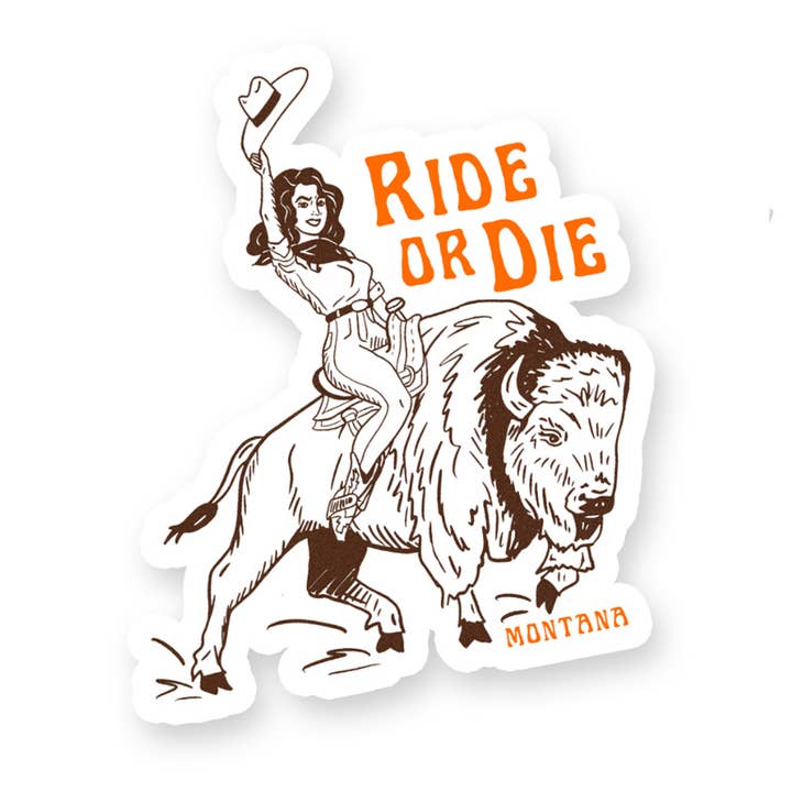 Intrigue Ink - Wholesale Sticker - Ride or Die Montana Sticker0