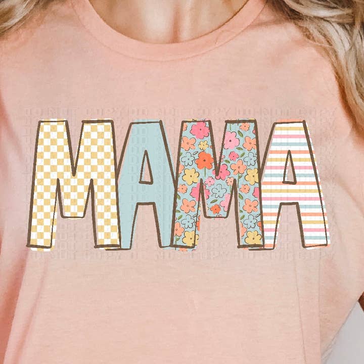 K and M Designs - Wholesale Sublimation Transfer - Doodle Loo Mama DTF Transfer0