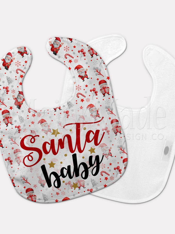 Bavaglino natalizio con Babbo Natale per la vendita all'ingrosso da parte di MajorMade Design Co