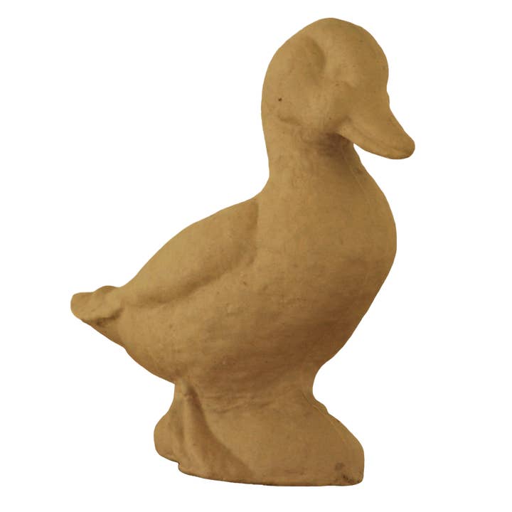 Standing Duck, ready-to-finish paper mache for wholesale by Bare Naked Crafts