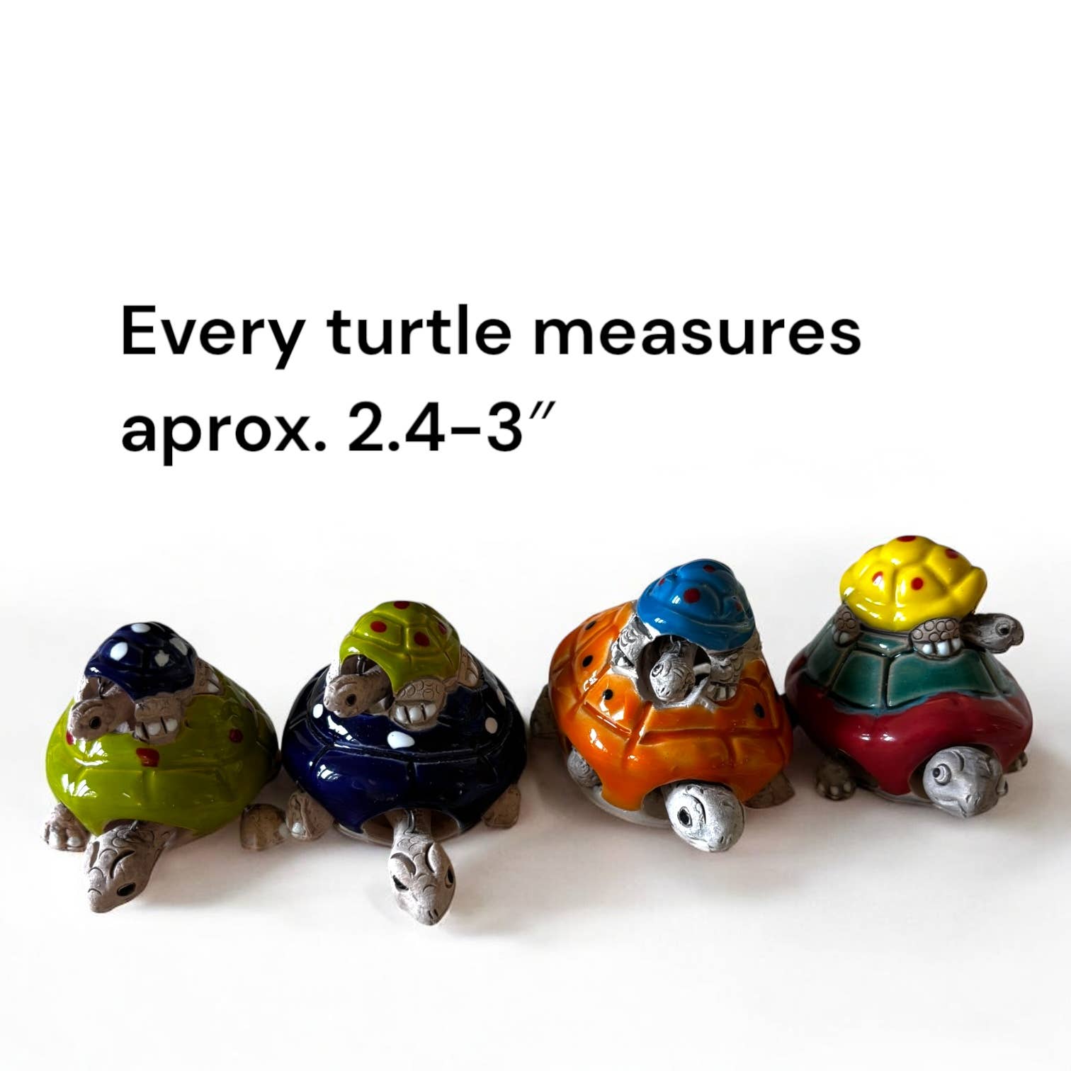 Zoe Artcrafts Corp. - Wholesale Decorative Figurine - Handmade Moving Ceramic Turtle with Baby Home decor ceramic1